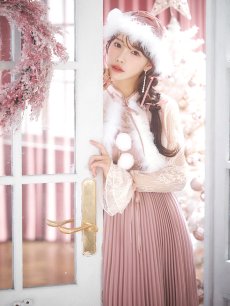 画像6: 【即日発送！】【サンタコス 4点セット】【S-Lサイズ/1カラー】ボレロ付きワンピースサンタ[OF01] (6)