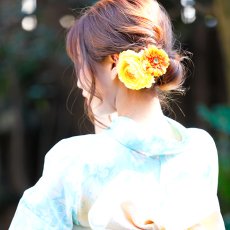 画像5: 【浴衣小物/コサージュ】ミニガーベラコサージュ髪飾り[OF03-U] (5)