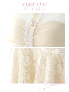 画像14: 【SALE!!】バニーレースワンピースコスプレ/マーメイドスカート【sugar nineハロウィン3点セット】【S-Lサイズ/2カラー】(SU220153)[HC03] (14)