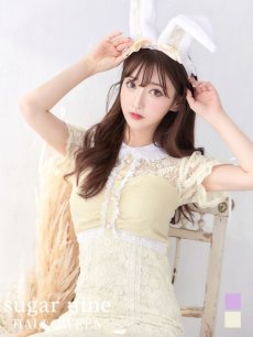 画像3: 【SALE!!】バニーレースワンピースコスプレ/マーメイドスカート【sugar nineハロウィン3点セット】【S-Lサイズ/2カラー】(SU220153)[HC03] (3)