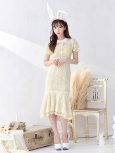 画像5: 【SALE!!】バニーレースワンピースコスプレ/マーメイドスカート【sugar nineハロウィン3点セット】【S-Lサイズ/2カラー】(SU220153)[HC03] (5)