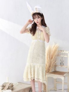 画像9: 【SALE!!】バニーレースワンピースコスプレ/マーメイドスカート【sugar nineハロウィン3点セット】【S-Lサイズ/2カラー】(SU220153)[HC03] (9)