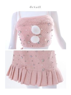 画像18: 【即日発送！】【サンタコス 4点セット】【XS-Lサイズ/1カラー】チェックセットアップビジューサンタコスプレ[OF01] (18)