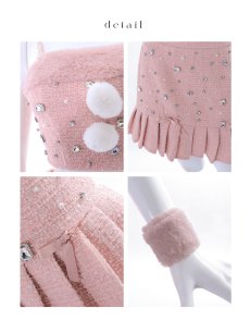 画像19: 【即日発送！】【サンタコス 4点セット】【XS-Lサイズ/1カラー】チェックセットアップビジューサンタコスプレ[OF01] (19)