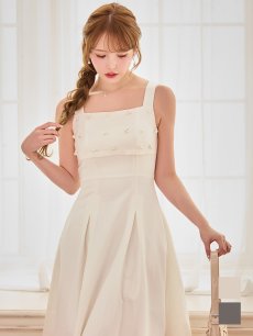 画像1: ノースリーブフレアワンピース【S-Lサイズ/2カラー】 [OF01A] 【SB】dzcgLD (1)