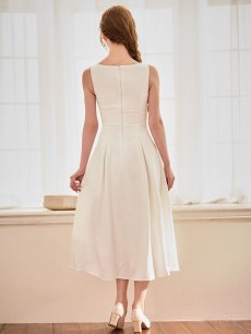 画像15: ノースリーブフレアワンピース【S-Lサイズ/2カラー】 [OF01A] 【SB】dzcgLD (15)