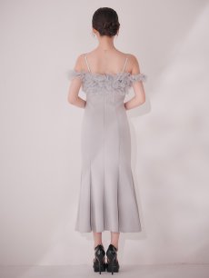 画像22: ボリュームレースオフショルマーメイドミディアムワンピースドレス【S-Lサイズ/2カラー】[OF03] 【YN】dzwuLD (22)