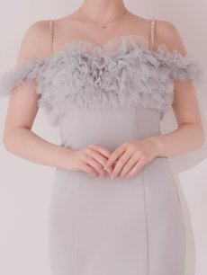 画像23: ボリュームレースオフショルマーメイドミディアムワンピースドレス【S-Lサイズ/2カラー】[OF03] 【YN】dzwuLD (23)