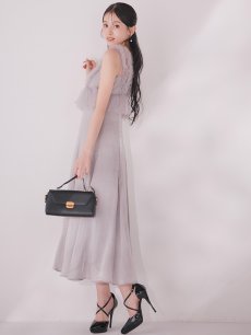 画像14: 【一部予約商品/1月中旬発送予定】ウエストチュールミディアムドレス[OF03] (14)