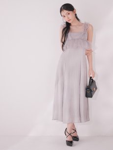 画像16: 【一部予約商品/1月中旬発送予定】ウエストチュールミディアムドレス[OF03] (16)