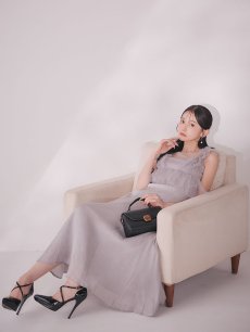 画像19: 【一部予約商品/1月中旬発送予定】ウエストチュールミディアムドレス[OF03] (19)