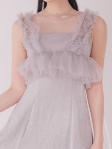 画像23: 【一部予約商品/1月中旬発送予定】ウエストチュールミディアムドレス[OF03] (23)