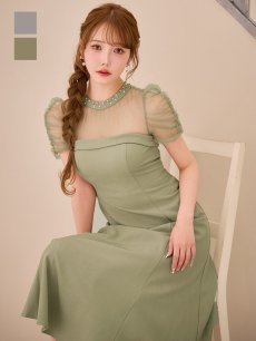 画像3: シアーショルダーフレアワンピース【S-Lサイズ/2カラー】[OF03] 【YN】dzwuLD (3)