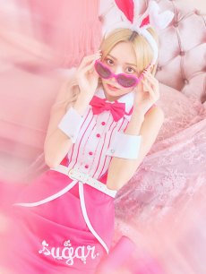 画像1: 【SALE!!】【ハロウィン】ピンクドールバニーコスプレ【コスプレ5点セット】（5722meganeSB）【S-XLサイズ/1カラー】[HC03] (1)