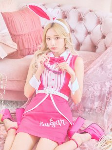 画像3: 【SALE!!】【ハロウィン】ピンクドールバニーコスプレ【コスプレ5点セット】（5722meganeSB）【S-XLサイズ/1カラー】[HC03] (3)