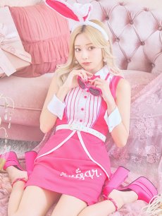 画像8: 【SALE!!】【ハロウィン】ピンクドールバニーコスプレ【コスプレ5点セット】（5722meganeSB）【S-XLサイズ/1カラー】[HC03] (8)