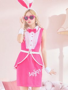 画像13: 【SALE!!】【ハロウィン】ピンクドールバニーコスプレ【コスプレ5点セット】（5722meganeSB）【S-XLサイズ/1カラー】[HC03] (13)