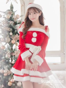 画像27: 【送料無料！】【サンタ】グリッターリボン2段フレアサンタコスプレ【コスプレ4点セット】【XS-XLサイズ/8カラー】[OF01] (27)