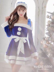 画像23: 【送料無料！】【サンタ】グリッターリボン2段フレアサンタコスプレ【コスプレ4点セット】【XS-XLサイズ/8カラー】[OF01] (23)