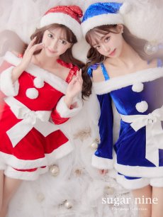 画像29: 【送料無料！】【サンタ】グリッターリボン2段フレアサンタコスプレ【コスプレ4点セット】【XS-XLサイズ/8カラー】[OF01] (29)