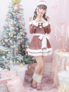 画像34: 【送料無料！】【サンタ】グリッターリボン2段フレアサンタコスプレ【コスプレ4点セット】【XS-XLサイズ/8カラー】[OF01] (34)