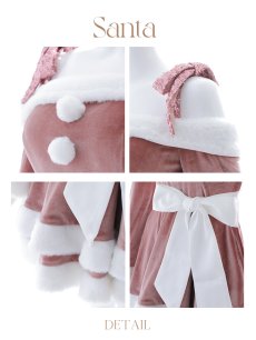 画像41: 【サンタコス 4点セット】【S-Lサイズ/6カラー】グリッターリボン2段フレアサンタコスプレ[OF01] (41)