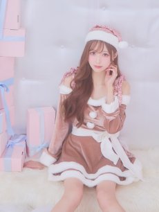 画像17: 【サンタコス 4点セット】【S-Lサイズ/6カラー】グリッターリボン2段フレアサンタコスプレ[OF01] (17)