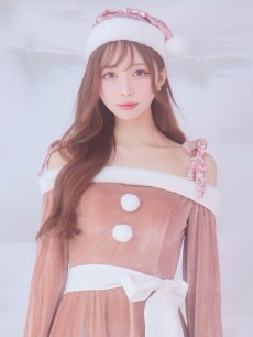画像37: 【サンタコス 4点セット】【S-Lサイズ/6カラー】グリッターリボン2段フレアサンタコスプレ[OF01] (37)