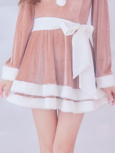 画像38: 【サンタコス 4点セット】【S-Lサイズ/6カラー】グリッターリボン2段フレアサンタコスプレ[OF01] (38)