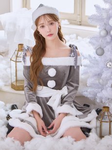 画像5: 【送料無料！】【サンタ】グリッターリボン2段フレアサンタコスプレ【コスプレ4点セット】【XS-XLサイズ/8カラー】[OF01] (5)