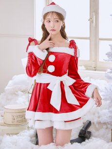 画像26: 【送料無料！】【サンタ】グリッターリボン2段フレアサンタコスプレ【コスプレ4点セット】【XS-XLサイズ/8カラー】[OF01] (26)
