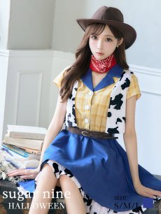 画像3: 【SALE!!】【即日発送】カウガールコスプレセット【sugar nineハロウィンコスプレ5点セット】【S-XLサイズ/1カラー】[HC03] (3)