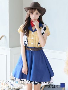 画像2: 【SALE!!】【即日発送】カウガールコスプレセット【sugar nineハロウィンコスプレ5点セット】【S-XLサイズ/1カラー】[HC03] (2)