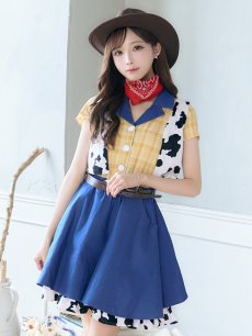 画像4: 【SALE!!】【即日発送】カウガールコスプレセット【sugar nineハロウィンコスプレ5点セット】【S-XLサイズ/1カラー】[HC03] (4)