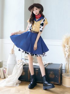 画像8: 【SALE!!】【即日発送】カウガールコスプレセット【sugar nineハロウィンコスプレ5点セット】【S-XLサイズ/1カラー】[HC03] (8)