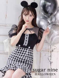 画像2: 【SALE!!】【即日発送】ブラックマウスコスプレ/ワンピースコスプレ【sugar nineハロウィン2点セット】【S-Lサイズ/1カラー】[HC03] (2)