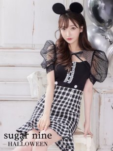 画像1: 【SALE!!】【即日発送】ブラックマウスコスプレ/ワンピースコスプレ【sugar nineハロウィン2点セット】【S-Lサイズ/1カラー】[HC03] (1)