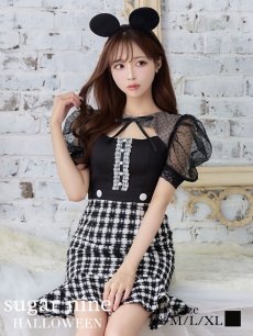 画像2: 【SALE!!】【即日発送】ブラックマウスコスプレ/ワンピースコスプレ【sugar nineハロウィン2点セット】【S-Lサイズ/1カラー】[HC03] (2)