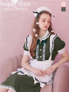 画像1: 【SALE!!】【即日発送】クラシカルメイドコスプレ【sugar nineハロウィン4点セット】【S-Lサイズ/2カラー】[HC03] (1)