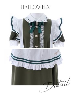 画像20: 【SALE!!】【即日発送】【ハロウィン】緩苺ちゃん着用 クラシカルメイドコスプレ 【コスプレ4点セット】【S-Lサイズ/2カラー】[HC03] (20)