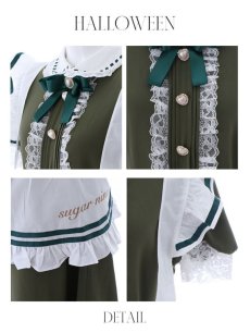 画像19: 【SALE!!】【即日発送】【ハロウィン】緩苺ちゃん着用 クラシカルメイドコスプレ 【コスプレ4点セット】【S-Lサイズ/2カラー】[HC03] (19)