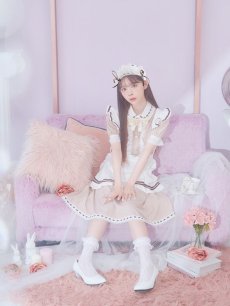 画像8: 【SALE!!】【即日発送】【ハロウィン】緩苺ちゃん着用 クラシカルメイドコスプレ 【コスプレ4点セット】【S-Lサイズ/2カラー】[HC03] (8)