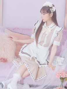 画像10: 【SALE!!】【即日発送】【ハロウィン】緩苺ちゃん着用 クラシカルメイドコスプレ 【コスプレ4点セット】【S-Lサイズ/2カラー】[HC03] (10)