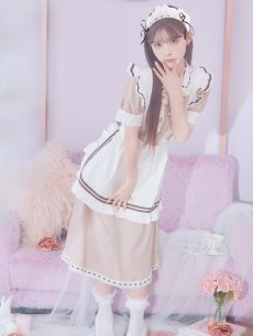 画像11: 【SALE!!】【即日発送】【ハロウィン】緩苺ちゃん着用 クラシカルメイドコスプレ 【コスプレ4点セット】【S-Lサイズ/2カラー】[HC03] (11)