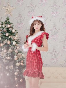 画像9: 【即日発送】ツイードマーメイドドレスサンタ【sugar nine サンタコス 4点セット】【S-XLサイズ/2カラー】[OF01] (9)