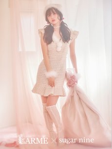 画像2: 【即日発送】ツイードマーメイドドレスサンタ【sugar nine サンタコス 4点セット】【S-XLサイズ/2カラー】 [OF01] (2)