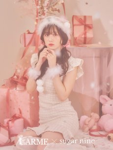 画像3: 【即日発送】ツイードマーメイドドレスサンタ【sugar nine サンタコス 4点セット】【S-XLサイズ/2カラー】 [OF01] (3)