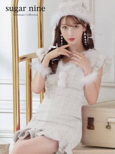 画像1: 【即日発送】ツイードマーメイドドレスサンタ【sugar nine サンタコス 4点セット】【S-XLサイズ/2カラー】[OF01] (1)