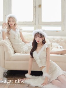 画像2: 【即日発送】ツイード/ セットアップ/ マーメイドミニドレスサンタ【sugar nine サンタコス】[OF04] (2)