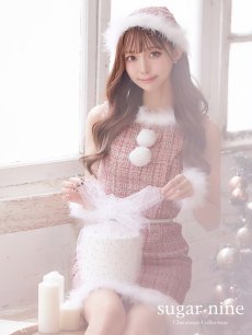 画像2: SALE!【即日発送】ミディアム丈/ ツイード/ ワンピースタイトサンタ【sugar nine サンタコス 5点セット】【XS-XLサイズ/3カラー】[OF01] (2)